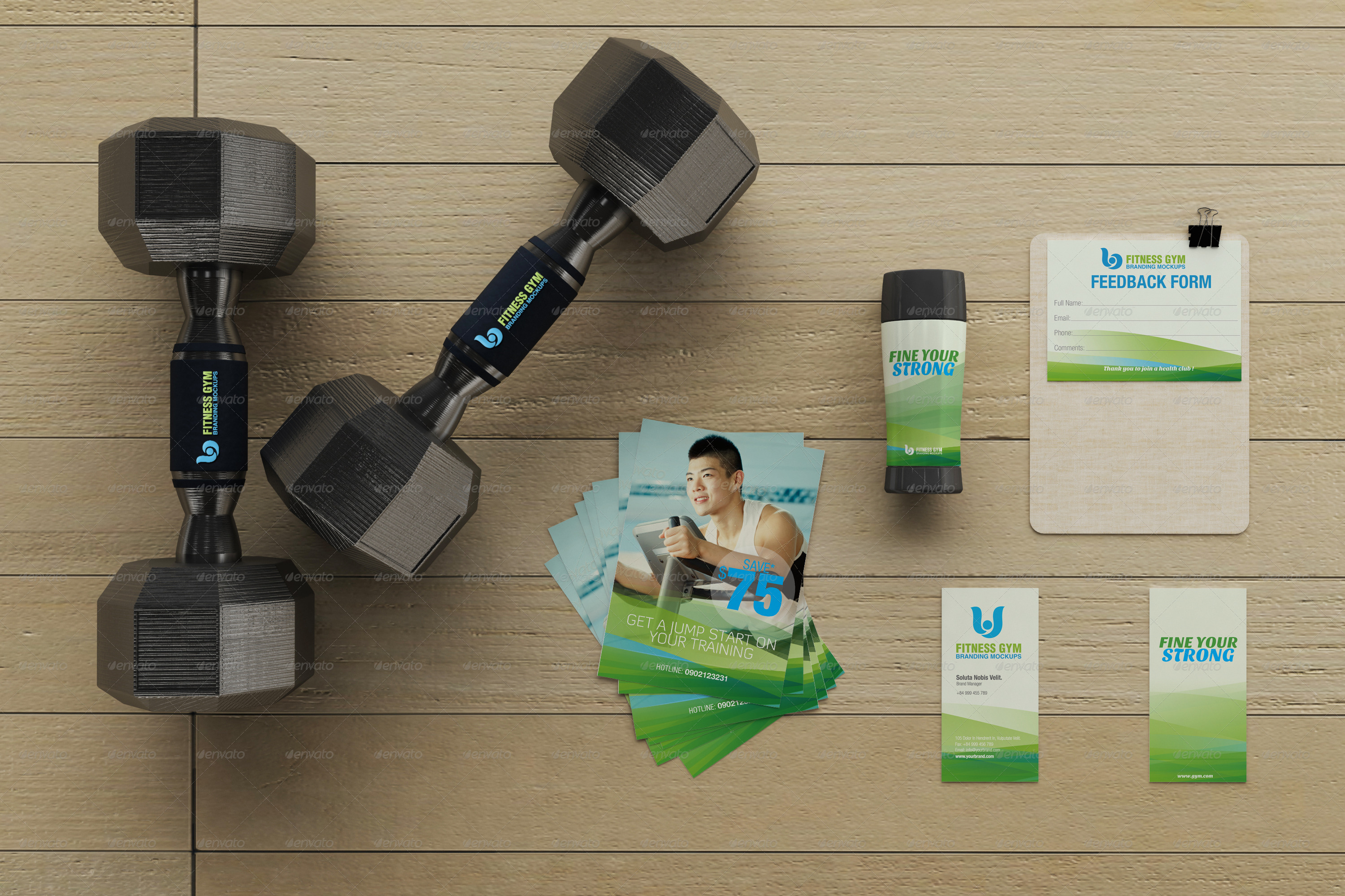 Fitness Gym Branding Mockups, Graphics GraphicRiver